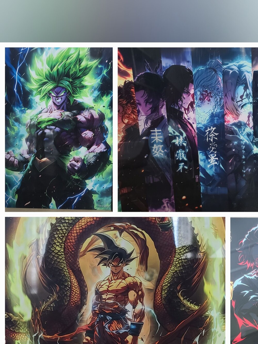 Set Of 4 Anime Metal Posters!